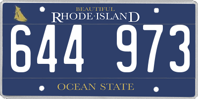 RI license plate 644973