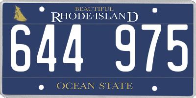 RI license plate 644975