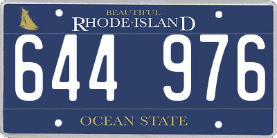 RI license plate 644976