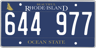 RI license plate 644977