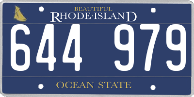 RI license plate 644979