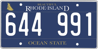 RI license plate 644991