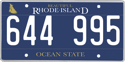 RI license plate 644995