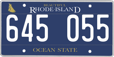 RI license plate 645055