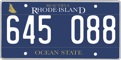RI license plate 645088