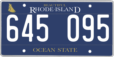 RI license plate 645095