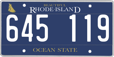 RI license plate 645119