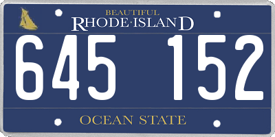 RI license plate 645152