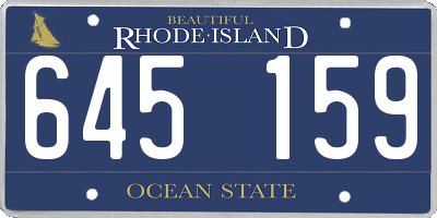 RI license plate 645159