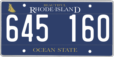 RI license plate 645160