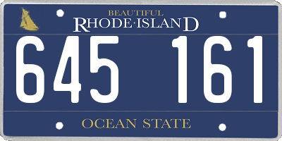 RI license plate 645161