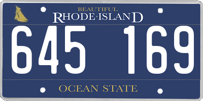 RI license plate 645169