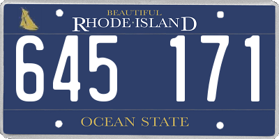RI license plate 645171