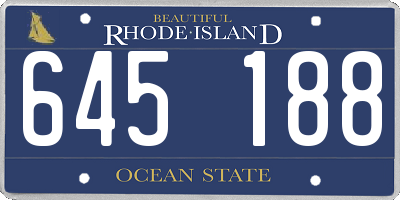 RI license plate 645188