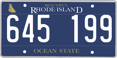 RI license plate 645199