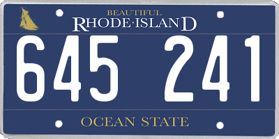 RI license plate 645241