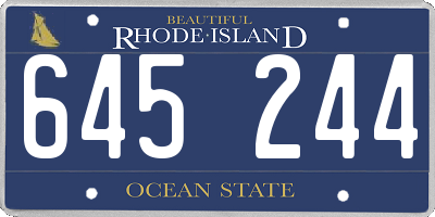 RI license plate 645244
