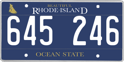 RI license plate 645246