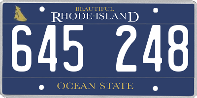 RI license plate 645248