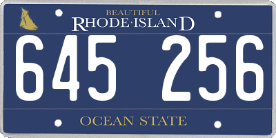 RI license plate 645256