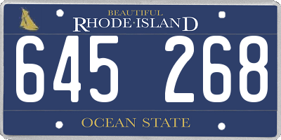 RI license plate 645268
