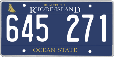 RI license plate 645271