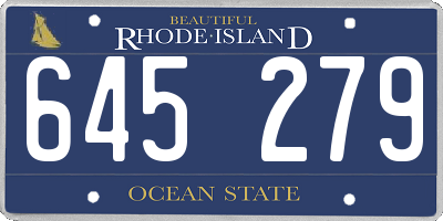 RI license plate 645279