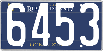 RI license plate 6453