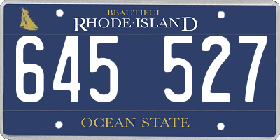 RI license plate 645527