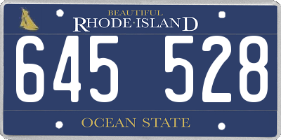 RI license plate 645528