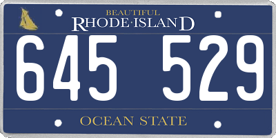 RI license plate 645529