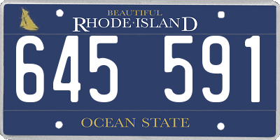 RI license plate 645591