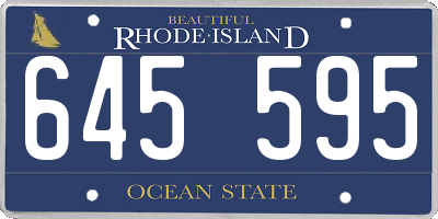 RI license plate 645595