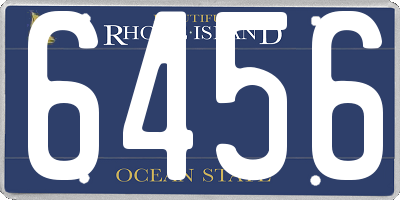 RI license plate 6456