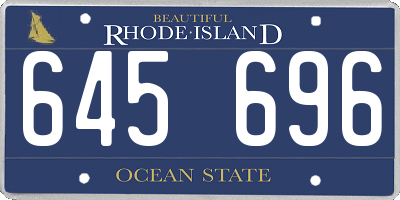 RI license plate 645696