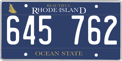 RI license plate 645762