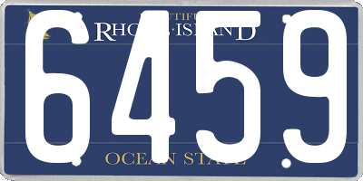 RI license plate 6459