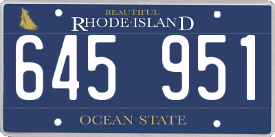RI license plate 645951