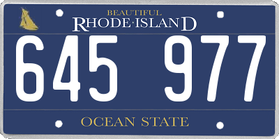 RI license plate 645977