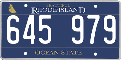 RI license plate 645979