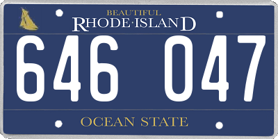 RI license plate 646047