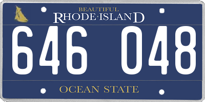 RI license plate 646048