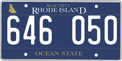 RI license plate 646050