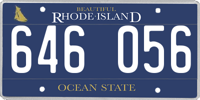 RI license plate 646056
