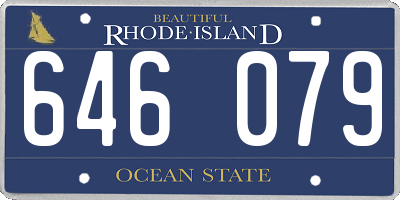 RI license plate 646079
