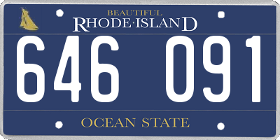 RI license plate 646091