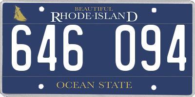 RI license plate 646094