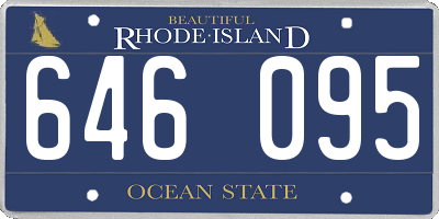 RI license plate 646095