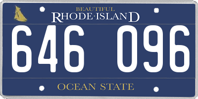 RI license plate 646096