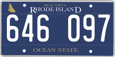 RI license plate 646097